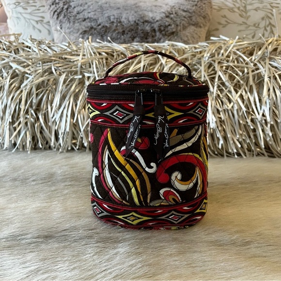 VERA BRADLEY Puccini Cool Keeper Tote Insulated Brown Orange Case Lunch Box Bag - Picture 1 of 11